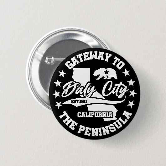 Daly City, Kalifornien Button (Vorne & Hinten)