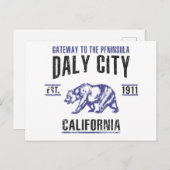 Daly City Postkarte (Vorne/Hinten)