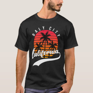 Daly City Retro Sonnenuntergang Herren T-Shirt