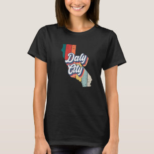 Daly City Retro Vintages Heimat Kalifornien P T-Shirt