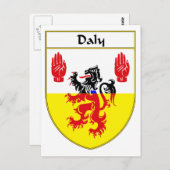 Daly Coat of Arms/Familienwappen Postkarte (Vorne/Hinten)