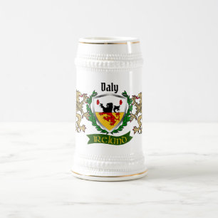 Daly/O'Daly Irish Shield Personalisiert Beer Stein Bierglas