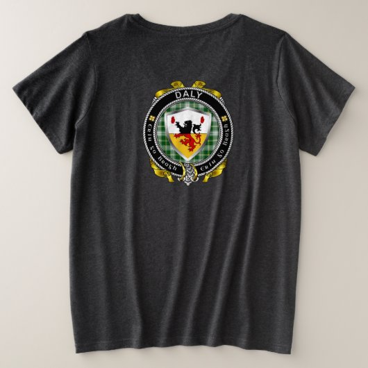 Daly/O'Daly Irish Shield Women's Große Größe T-Shirt (Design Rückseite)