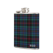 Daly Tartan Monogram Royal Blue Kariert Flachmann (Links)