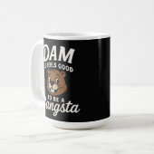 Dam It Feels Good Gangsta Biber Lustig Kaffeetasse (Vorderseite Links)