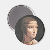 Dama con ermellino Da Vinci Magnet (Vorderseite/Rückseite)