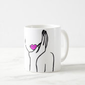 Dama con los labios fucsias kaffeetasse (VorderseiteRechts)