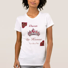 Dama de Ehre Rote Rosen Quinceañera Name Space T-Shirt