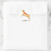 Dama Gazelle Runder Aufkleber (Tasche)