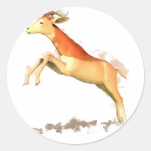 Dama-Gazelle Runder Aufkleber