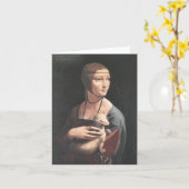 Damabetrug ermellino Da Vinci-schöne Kunst Karte (Gelbe Blume)