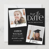 Damals und Heute | 2 Foto-Abschluss Save The Date (Vorderseite)