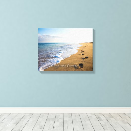 Damals war es, dass ich dich getragen habe. 14x11 leinwanddruck (Insitu (Holzboden))