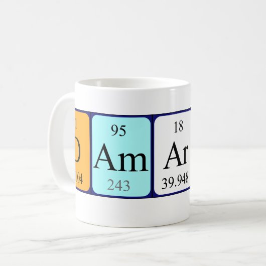 Damarcus Periodenname Tasse (Vorderseite Links)