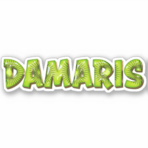 Damaris Name Kiwi Design Aufkleber Sticker