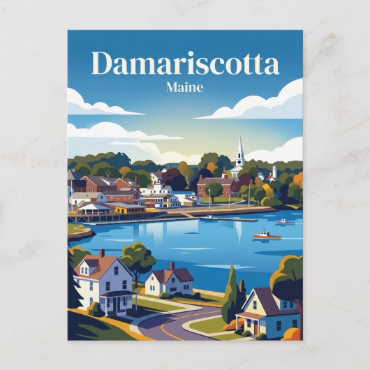 Damariscotta USA Postkarte (Vorderseite)