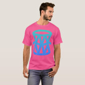 Damaru - Zwei gehackte Shiva-Trommelkruste T-Shirt (Vorne ganz)