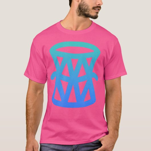 Damaru - Zwei gehackte Shiva-Trommelkruste T-Shirt (Vorderseite)