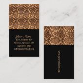 Damasbraun & beige visitenkarte (Vorne/Hinten)