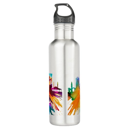 Damascus Skyline Edelstahlflasche (Rückseite)