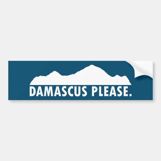 Damascus Virginia Bitte Autoaufkleber (Vorne)