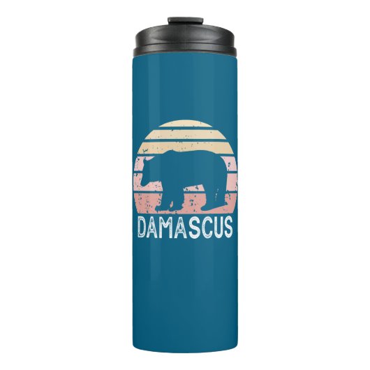 Damascus Virginia Retro Bär Thermosbecher (Vorderseite)