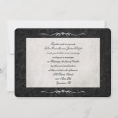 Damasdesign mit abgerissener Kante Einladung (Rückseite)