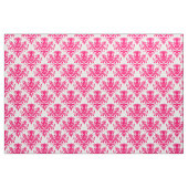 Damask 02 Muster - Neon Red on White Stoff (Fat Quarter (45,7 x 55,9 cm))