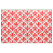 Damask 02 Muster - Rot auf Weiß Stoff (Fat Quarter (45,7 x 55,9 cm))