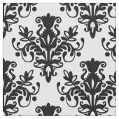 Damask 02 Muster - Schwarz Stoff (Nahaufnahme)