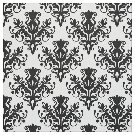 Damask 02 Muster - Schwarz Stoff (Muster)