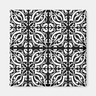 Damask 1 (black & white) magnet