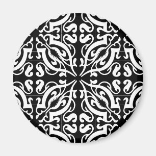 Damask 1 (black & white) magnet
