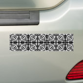 Damask 1 (schwarz und weiß) autoaufkleber (Auf Auto)