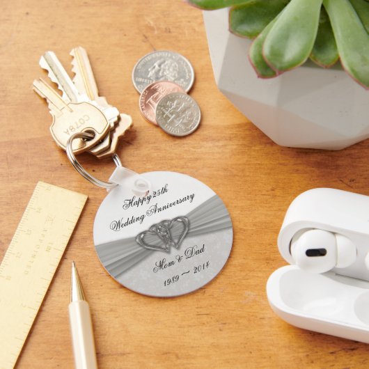 Damask 25. Jahreshauptkette für Hochzeit Schlüsselanhänger (Schreibtisch)