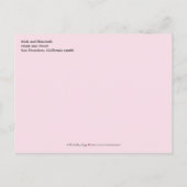 Damask 2-Foto Fuschia-Black-White Save the Date Ankündigungspostkarte (Rückseite)