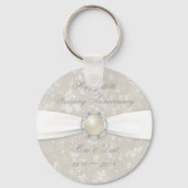 Damask 30. Geburtstagskette für Hochzeit Schlüsselanhänger (Vorderseite)