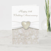 Damask 30. Hochzeitstag Grußkarte
