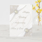 Damask 30. Hochzeitstag Grußkarte Karte (Gelbe Blume)