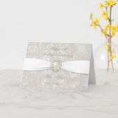 Damask 30. Hochzeitstag Grußkarte Karte (Gelbe Blume)