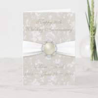 Damask 30. Hochzeitstag Grußkarte