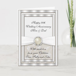 Damask 30. Hochzeitstag Grußkarte Karte