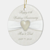 Damask 30. Hochzeitstag Keramikornament (Links)