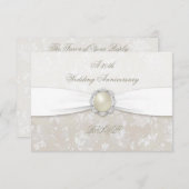 Damask 30. Hochzeitstag UAWG RSVP Karte (Vorne/Hinten)
