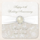 Damask 30. Untersetzer zum Hochzeitstag (Vorderseite)