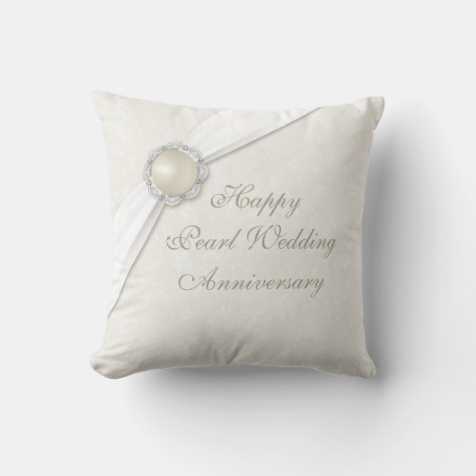 Damask 30. Wedding Anniversary Throw Kissen (Vorderseite)