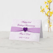 Damask 33. Hochzeitstag Grußkarte Karte (Gelbe Blume)