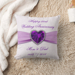 Damask 33. Wedding Anniversary Throw Kissen