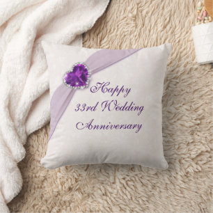 Damask 33. Wedding Anniversary Throw Kissen