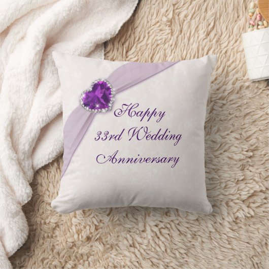 Damask 33. Wedding Anniversary Throw Kissen (Decke)